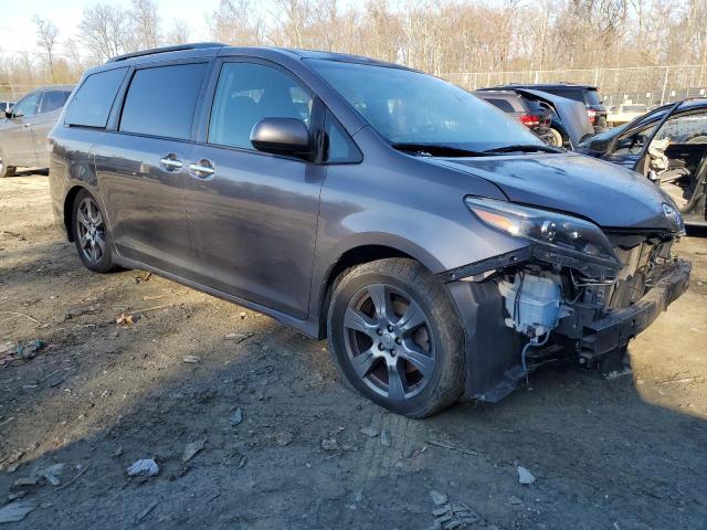 5TDXZ3DC5HS831514 - 2017 TOYOTA SIENNA SE GRAY photo 4