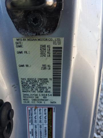 1N4AL2EP3AC130454 - 2010 NISSAN ALTIMA S SILVER photo 12