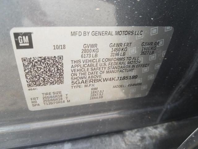 5GAERBKW4KJ185189 - 2019 BUICK ENCLAVE ESSENCE GRAY photo 13