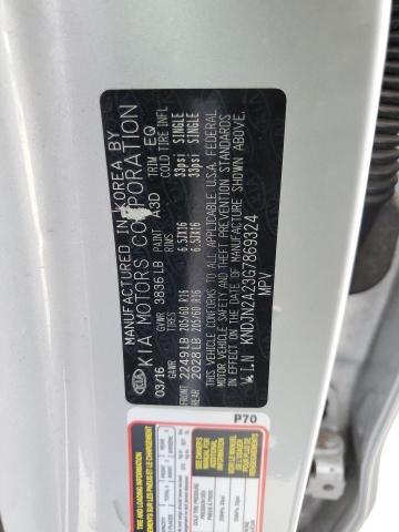 KNDJN2A23G7869324 - 2016 KIA SOUL SILVER photo 12