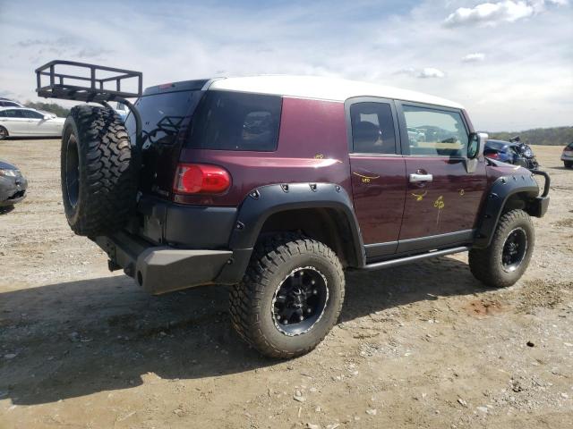 JTEBU11F770021665 - 2007 TOYOTA FJ CRUISER BURGUNDY photo 3