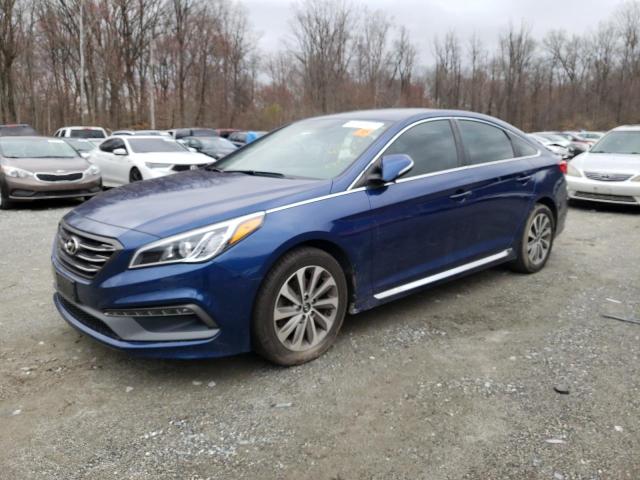 5NPE34AF4FH030251 - 2015 HYUNDAI SONATA SPORT BLUE photo 1