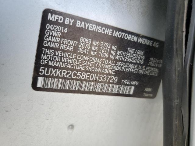 5UXKR2C58E0H33729 - 2014 BMW X5 SDRIVE35I SILVER photo 14