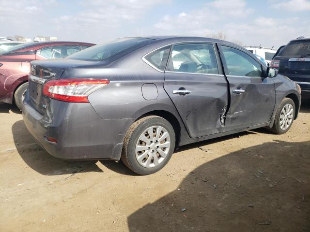 3N1AB7AP8EL672212 - 2014 NISSAN SENTRA S GRAY photo 3