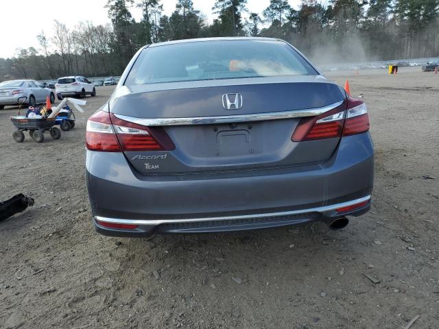 1HGCR2F30GA187729 - 2016 HONDA ACCORD LX GRAY photo 6