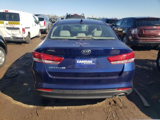 5XXGT4L37HG177500 - 2017 KIA OPTIMA LX BLUE photo 6