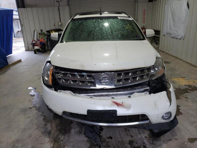 JN8AZ08TX7W500493 - 2007 NISSAN MURANO SL WHITE photo 5