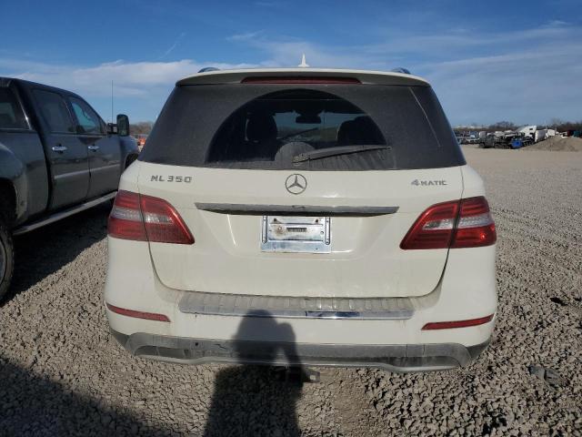 4JGDA5HB9CA075629 - 2012 MERCEDES-BENZ ML 350 4MATIC WHITE photo 6