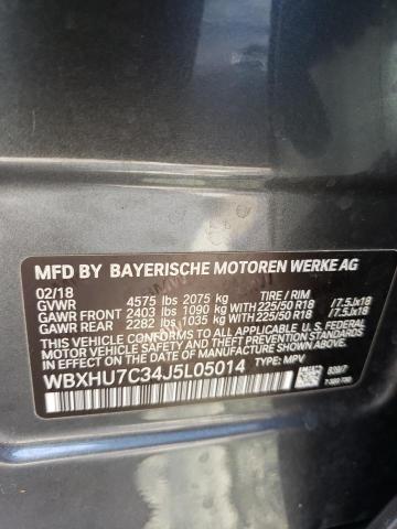 WBXHU7C34J5L05014 - 2018 BMW X1 SDRIVE28I GRAY photo 14