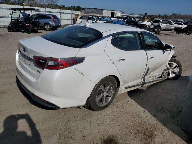 KNAGM4ADXF5088043 - 2015 KIA OPTIMA HYBRID WHITE photo 3