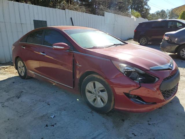 KMHEC4A49DA051272 - 2013 HYUNDAI SONATA HYBRID RED photo 4