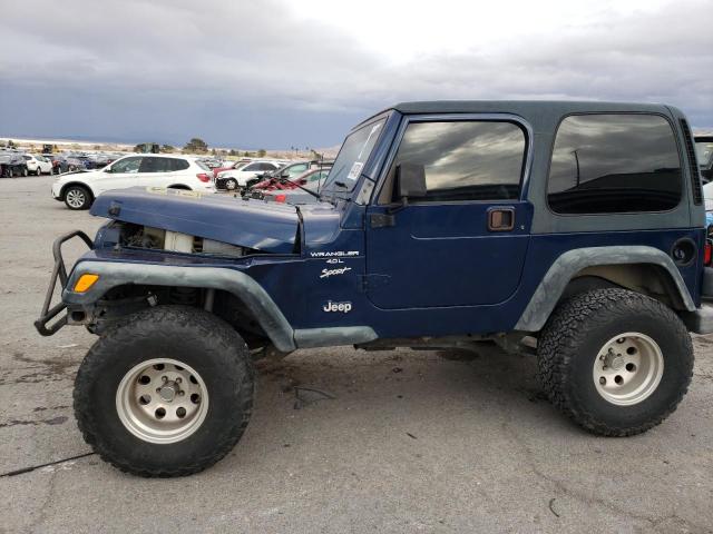 1J4FA49S2YP790403 - 2000 JEEP WRANGLER / SPORT BLUE photo 1