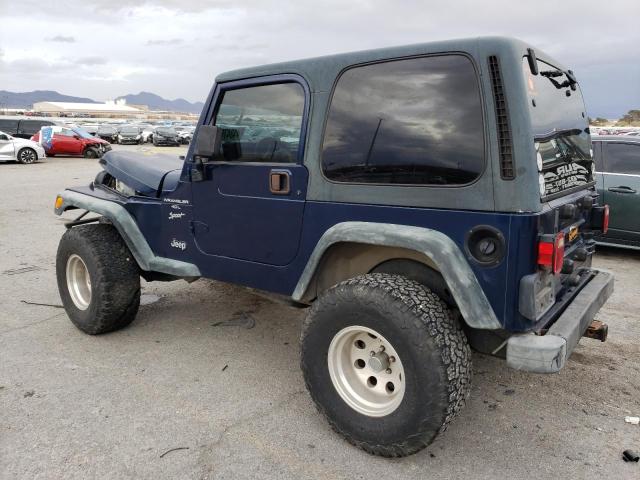 1J4FA49S2YP790403 - 2000 JEEP WRANGLER / SPORT BLUE photo 2