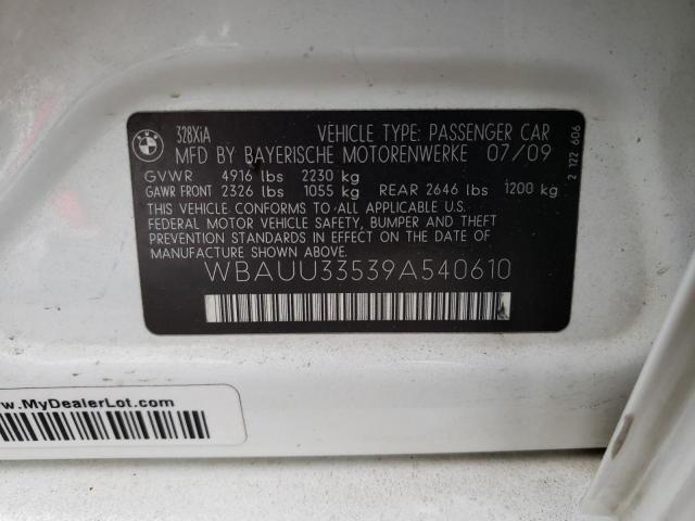 WBAUU33539A540610 - 2009 BMW 328 XIT WHITE photo 12