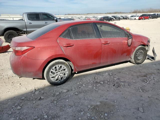 5YFBURHE7JP762170 - 2018 TOYOTA COROLLA L RED photo 3