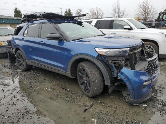 1FM5K8GCXNGA41504 - 2022 FORD EXPLORER ST BLUE photo 4