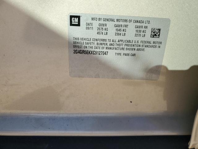 2G4GR5EKXC9127047 - 2012 BUICK REGAL 米色 照片 13