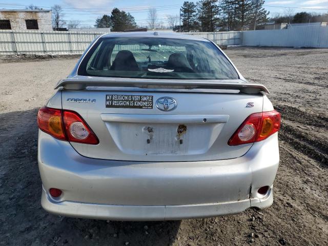 1NXBU4EE0AZ226098 - 2010 TOYOTA COROLLA BASE SILVER photo 6