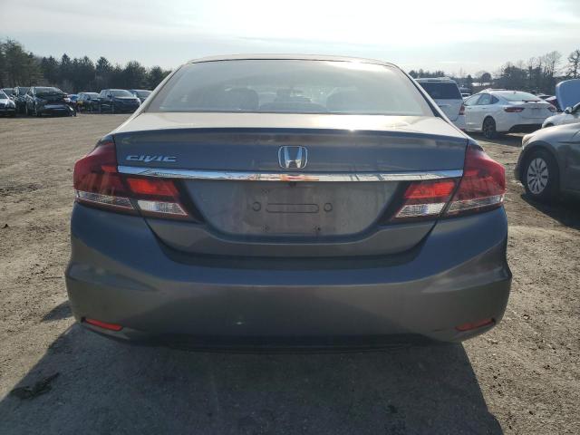 19XFB2F5XDE288254 - 2013 HONDA CIVIC LX GRAY photo 6