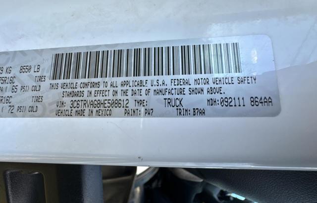 3C6TRVAG8HE508612 - 2017 RAM PROMASTER 1500 STANDARD WHITE photo 10