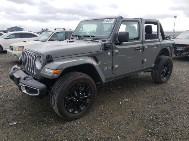 1C4JJXP62MW803030 - 2021 JEEP WRANGLER U SAHARA 4XE GRAY photo 1