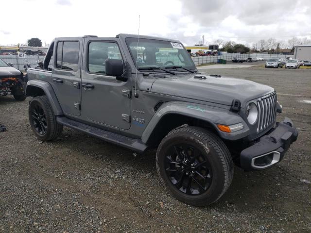 1C4JJXP62MW803030 - 2021 JEEP WRANGLER U SAHARA 4XE GRAY photo 4