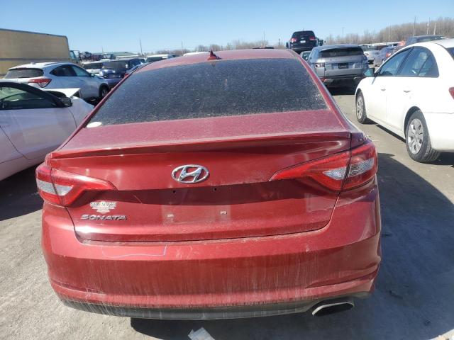 5NPE24AF8HH533139 - 2017 HYUNDAI SONATA SE RED photo 6