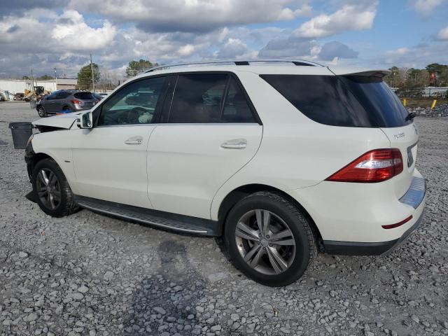 4JGDA5HB4CA001020 - 2012 MERCEDES-BENZ ML 350 4MATIC WHITE photo 2