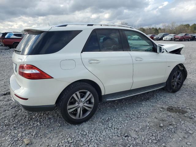 4JGDA5HB4CA001020 - 2012 MERCEDES-BENZ ML 350 4MATIC WHITE photo 3