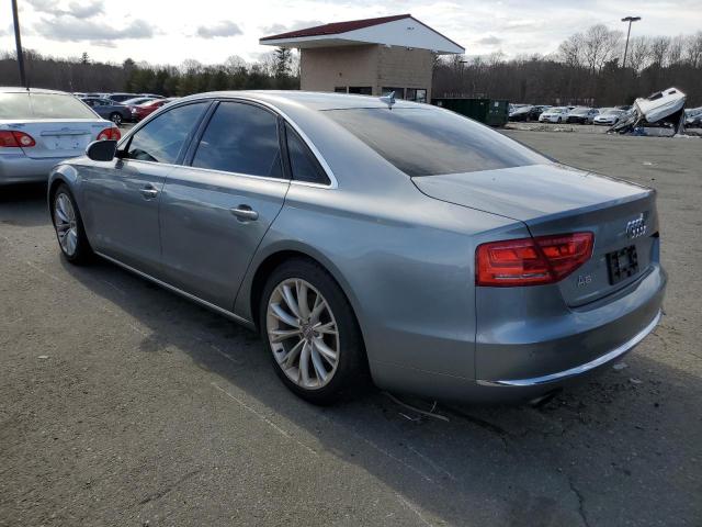 WAUAGAFD1DN021994 - 2013 AUDI A8 QUATTRO GRAY photo 2