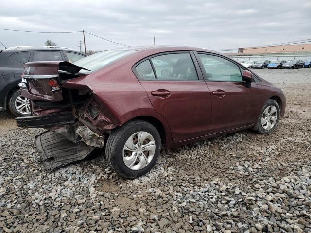 19XFB2F58DE231938 - 2013 HONDA CIVIC LX BURGUNDY photo 3