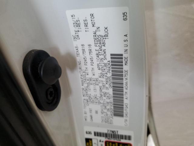 5TFJU4GN3FX081707 - 2015 TOYOTA TACOMA DOUBLE CAB PRERUNNER WHITE photo 13