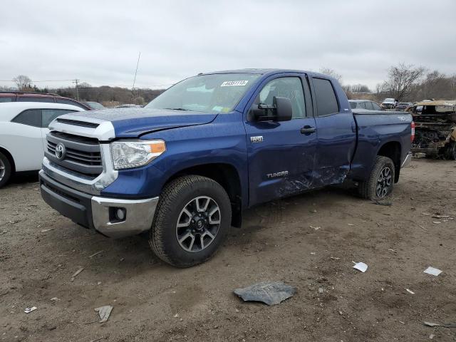 5TFUY5F19FX481339 - 2015 TOYOTA TUNDRA DOUBLE CAB SR/SR5 BLUE photo 1