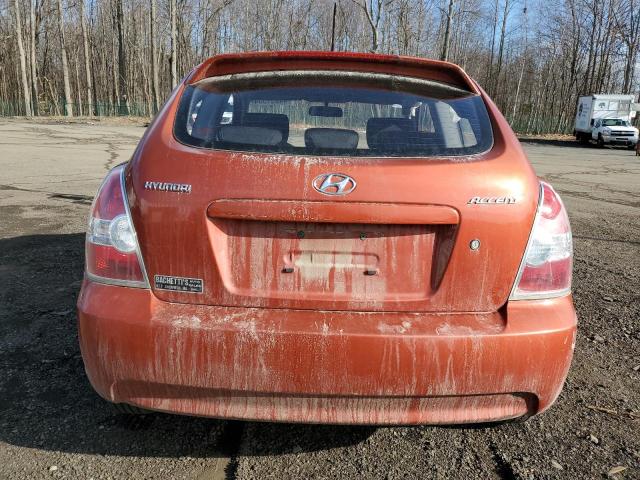 KMHCM36C89U136804 - 2009 HYUNDAI ACCENT GS ORANGE photo 6