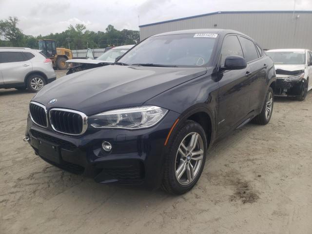5UXKU2C5XG0N83945 - 2016 BMW X6 XDRIVE35I BLUE photo 2