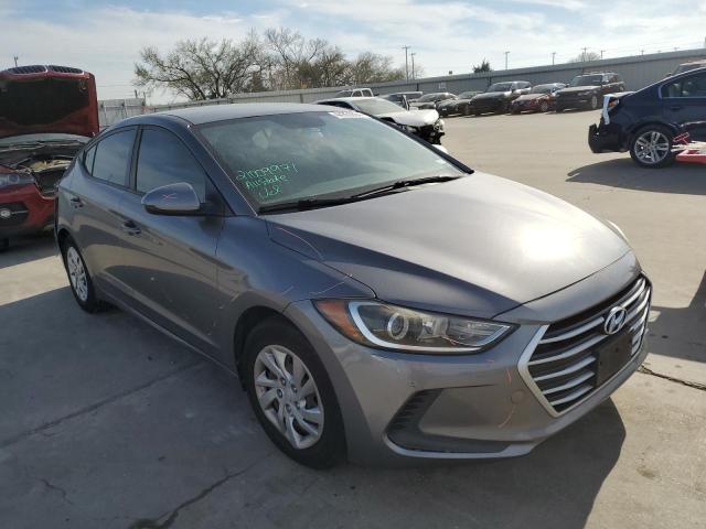 KMHD74LFXHU161783 - 2017 HYUNDAI ELANTRA SE GRAY photo 4