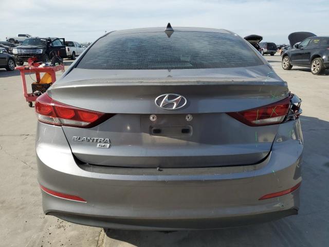 KMHD74LFXHU161783 - 2017 HYUNDAI ELANTRA SE GRAY photo 6