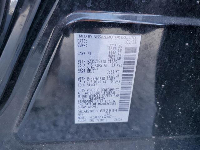 5N1AR2MN0EC632834 - 2014 NISSAN PATHFINDER S BLACK photo 14