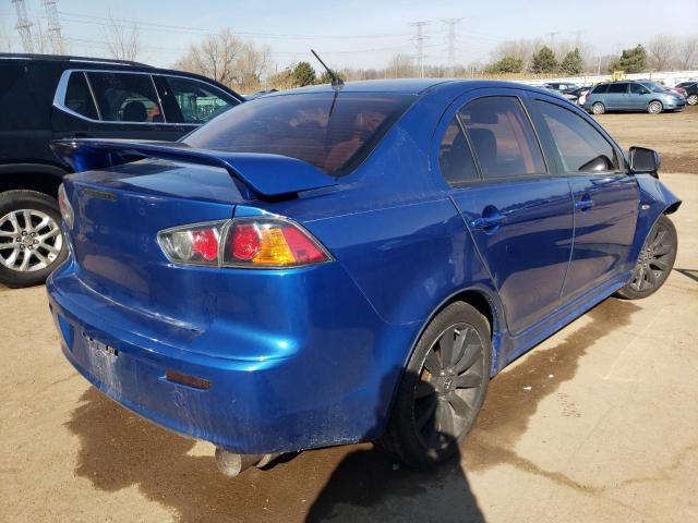 JA32U8FW8AU009464 - 2010 MITSUBISHI LANCER GTS BLUE photo 3