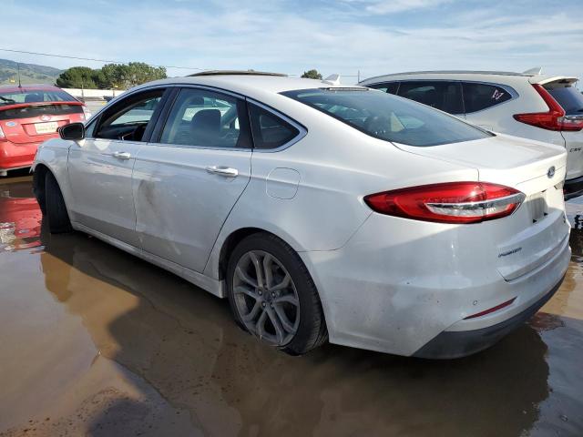 3FA6P0CD2KR254144 - 2019 FORD FUSION SEL WHITE photo 2