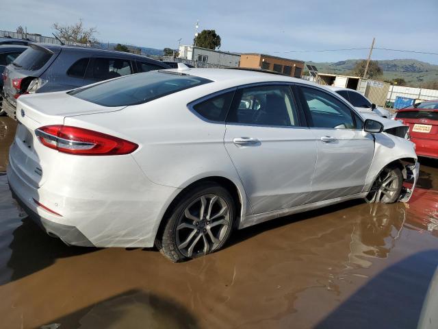 3FA6P0CD2KR254144 - 2019 FORD FUSION SEL WHITE photo 3