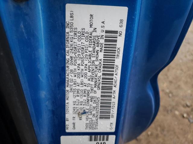 5TEUU42N18Z555525 - 2008 TOYOTA TACOMA ACCESS CAB ლურჯი ფოტო 12