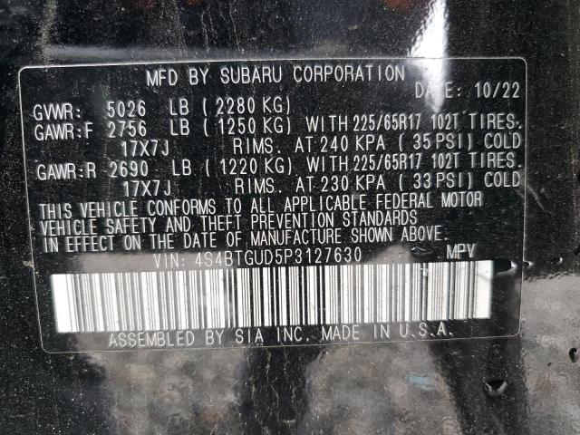 4S4BTGUD5P3127630 - 2023 SUBARU OUTBACK WILDERNESS BLACK photo 13