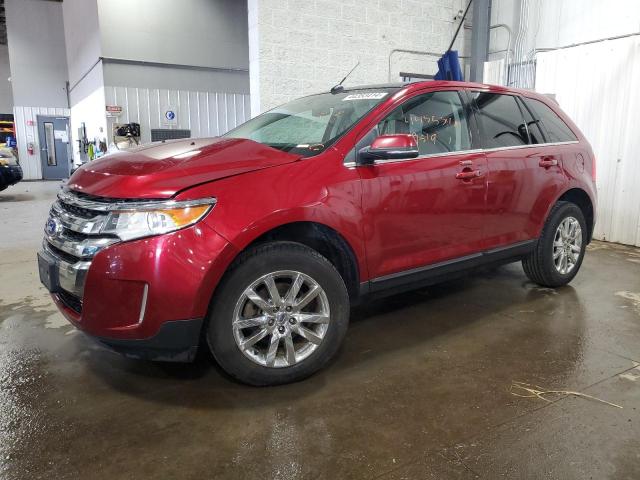 2FMDK4KC9EBB00691 - 2014 FORD EDGE LIMITED RED photo 1