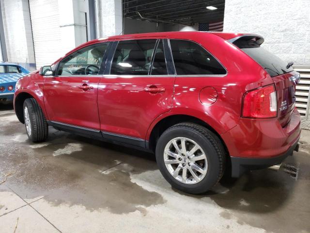 2FMDK4KC9EBB00691 - 2014 FORD EDGE LIMITED RED photo 2