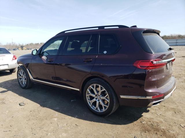 5UXCW2C00N9K63299 - 2022 BMW X7 XDRIVE40I BURGUNDY photo 2