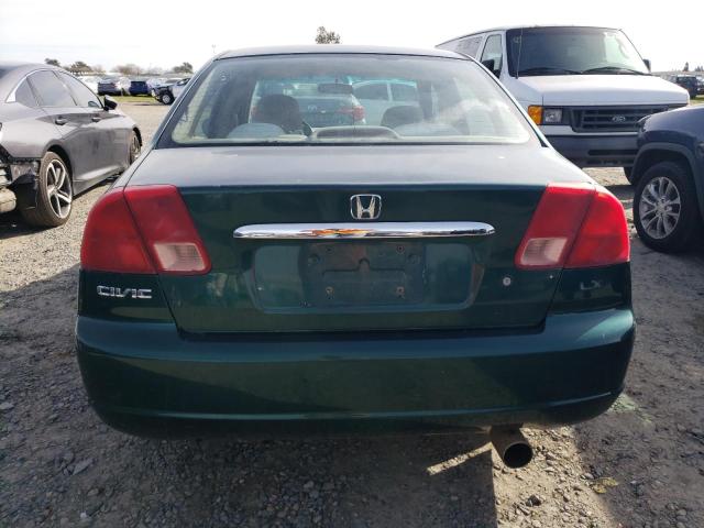 1HGES15561L071456 - 2001 HONDA CIVIC LX GREEN photo 6