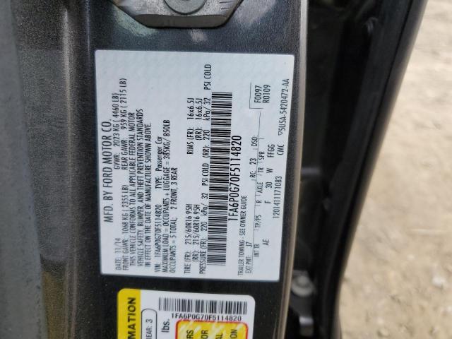 1FA6P0G70F5114820 - 2015 FORD FUSION S GRAY photo 12