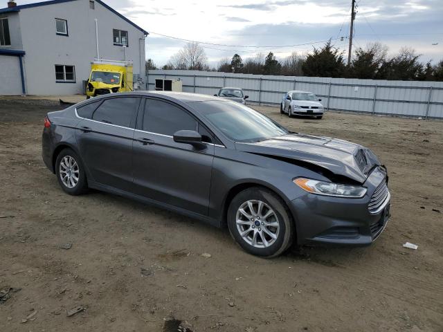 1FA6P0G70F5114820 - 2015 FORD FUSION S GRAY photo 4