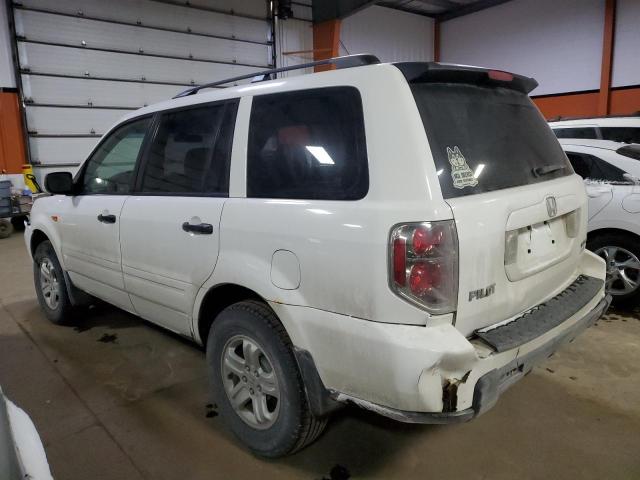 2HKYF18177H001227 - 2007 HONDA PILOT LX WHITE photo 2